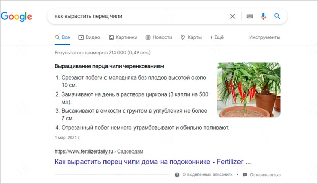 Поисковая система Google