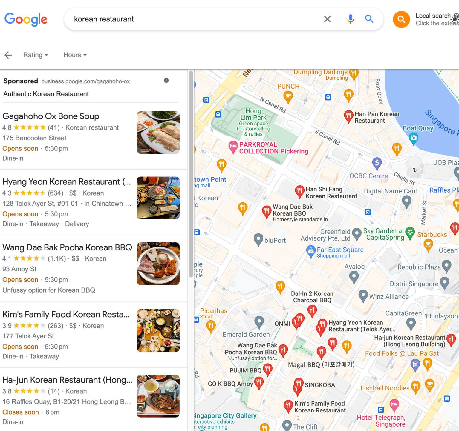 Как выглядит бизнес профиль в Google